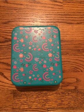 Crofton Purple & Blue Turquoise Floral Patterned Bento Box Great for School/Work